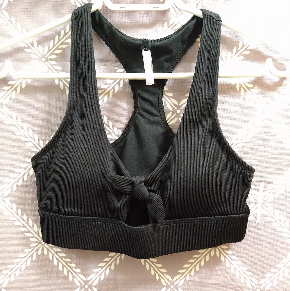 Ardene Black Halter Knotted Bikini Top